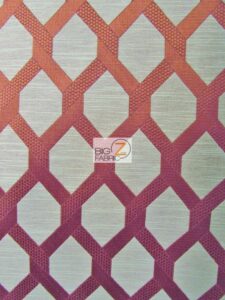 Lattice Drapery Polyester Fabric Ruby