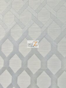 Lattice Drapery Polyester Fabric Silver