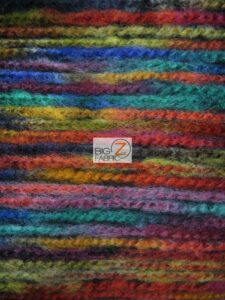 Mexican Poncho State Wool Fabric Multi Color