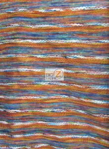 Mexican Poncho State Wool Fabric Rainbow