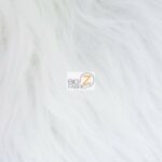 Grizzly Fake Fur Fabric White