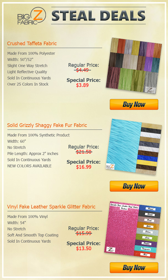 Big Z Fabric July Steal Deal