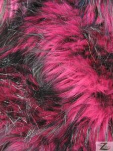 Fuchsia Arctic Alaskan Husky Fake Fur Fabric