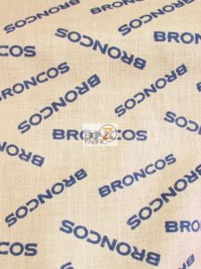 NFL Licensed Burlap Fabric Denver Broncos