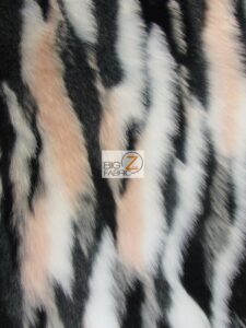 Himalaya Camouflage Fake Fur Fabric Army Pink