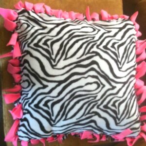 Zebra Fleece Decorative Pillow