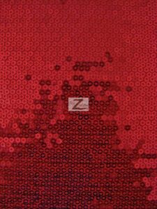 Micro Disc Paillettes Sequin Spandex Fabric Red