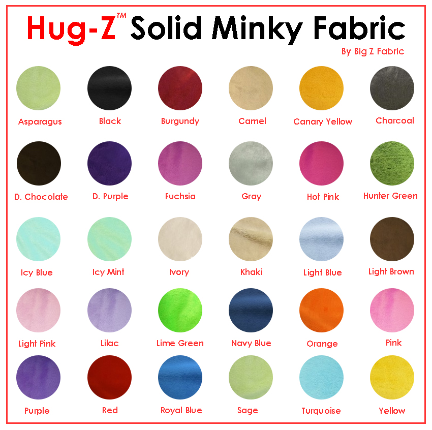 Hug-Z Solid Minky Fabric