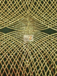 Unique Diamond Designer Sequin Fabric Gold