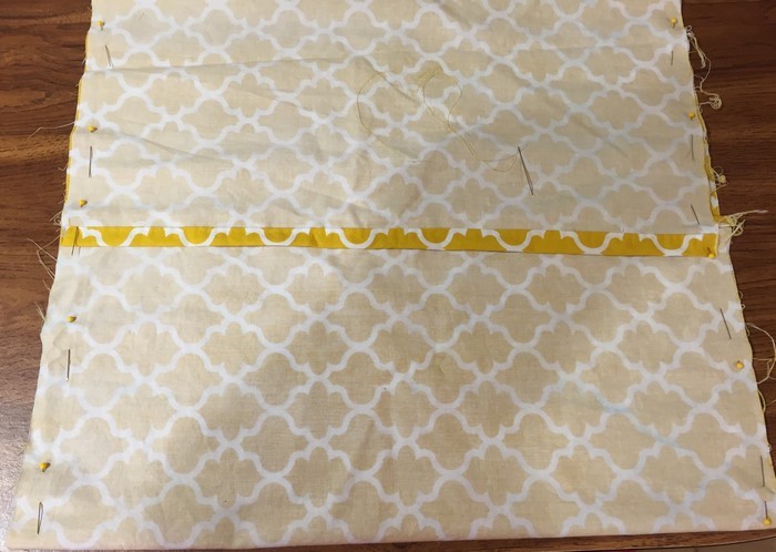 DIY Envelope Pillow Cover Step 2