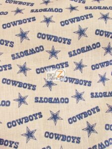 NFL Licensed Burlap Fabric Dallas Cowboys
