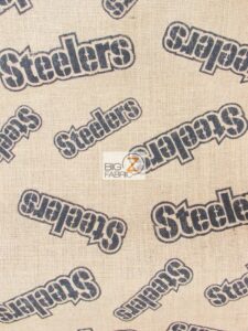 NFL Licensed Burlap Fabric Pittsburgh Steelers