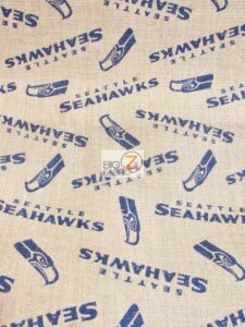 NFL Licensed Burlap Fabric Seattle Seahawks