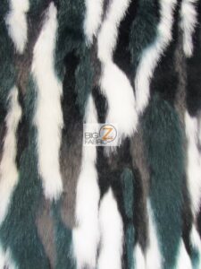 Himalaya Camouflage Fake Fur Fabric Army Peacock