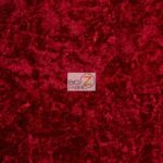 Crushed Stretch Velvet Fabric Red