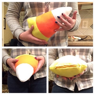 candy corn made of fleece fabric