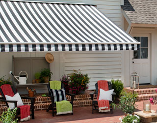 Stripe Waterproof Outdoor Awning