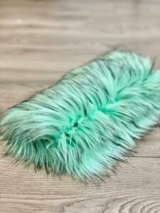 mint arctic faux fur
