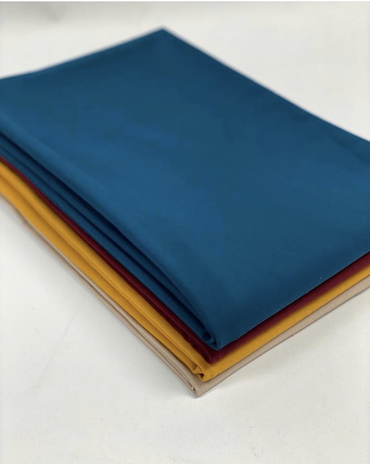 folded fabric stacked