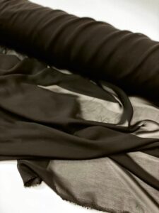 black chiffon fabric