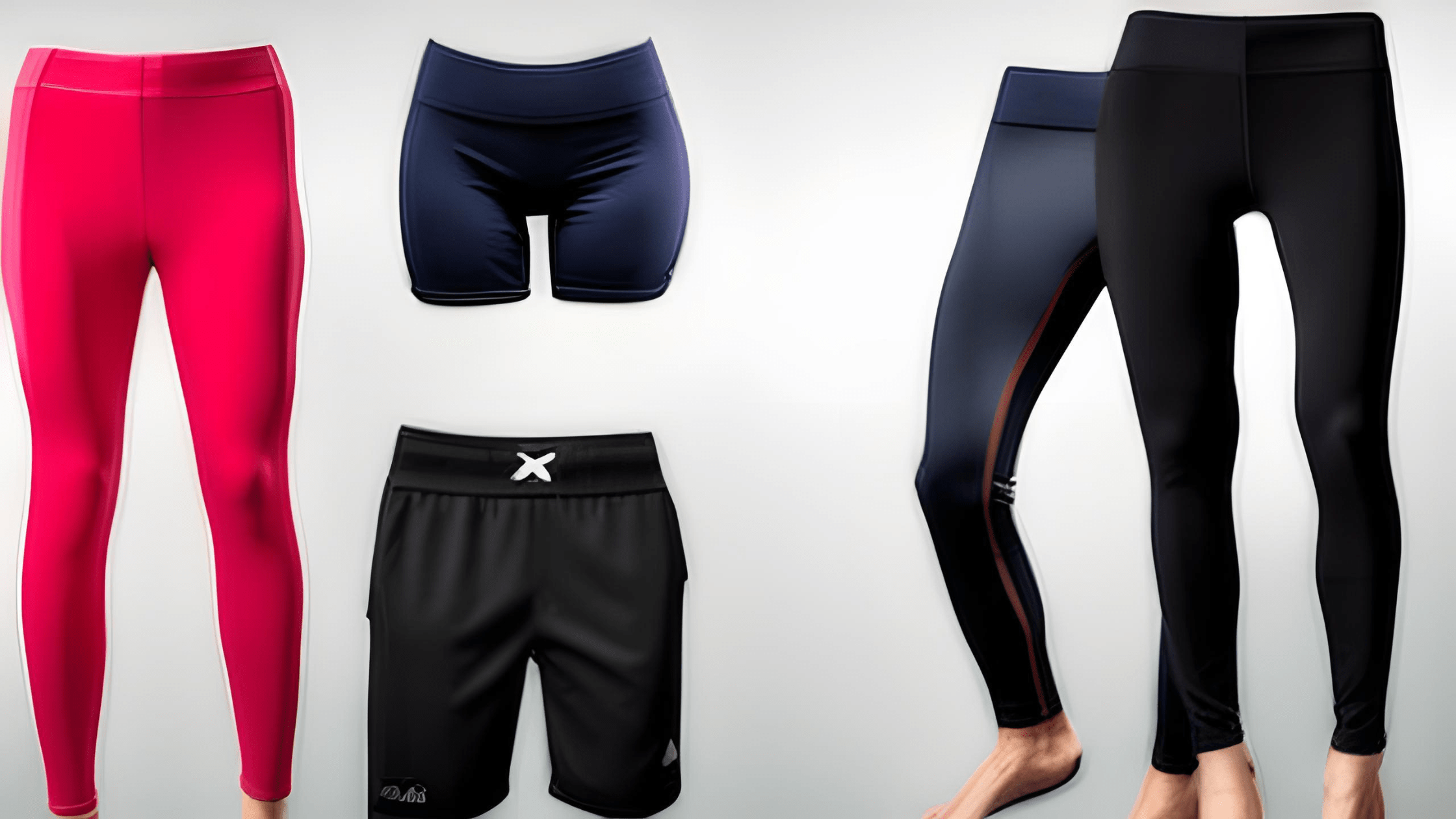 a collage of spandex pants and clothes blog banner